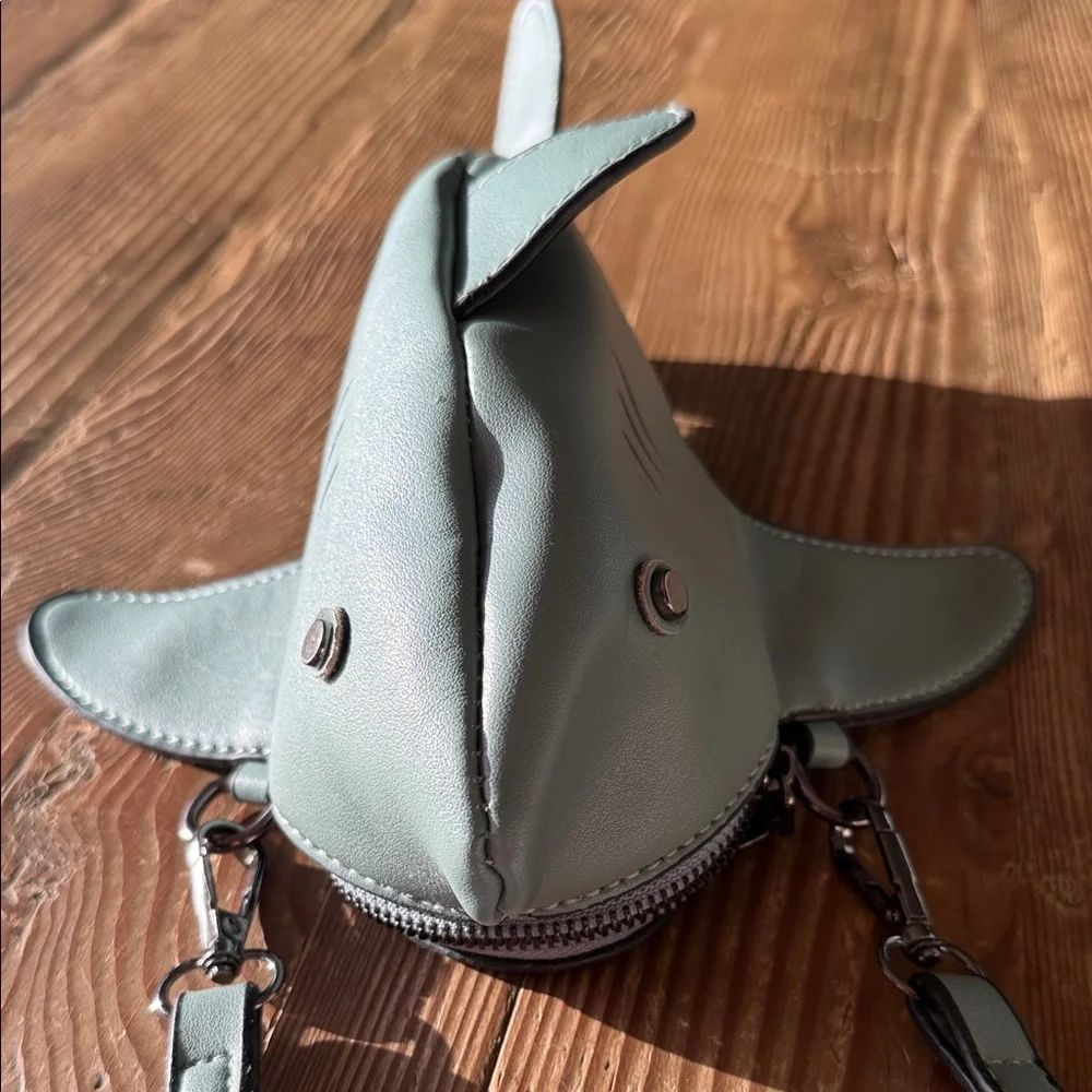 Shark-Shaped gray Crossbody Bag purse
